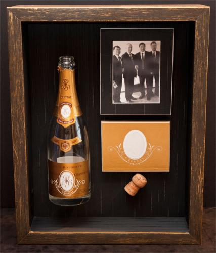 Celebratory Champagne Bottle Framed
